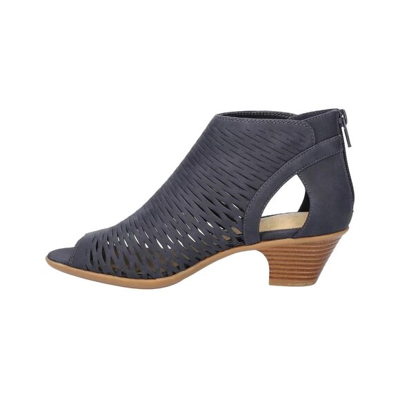 Easy Street Women's Sunrise Faux Leather Block Heel Sandals Navy 9W MSRP $65 - Picture 1 of 5